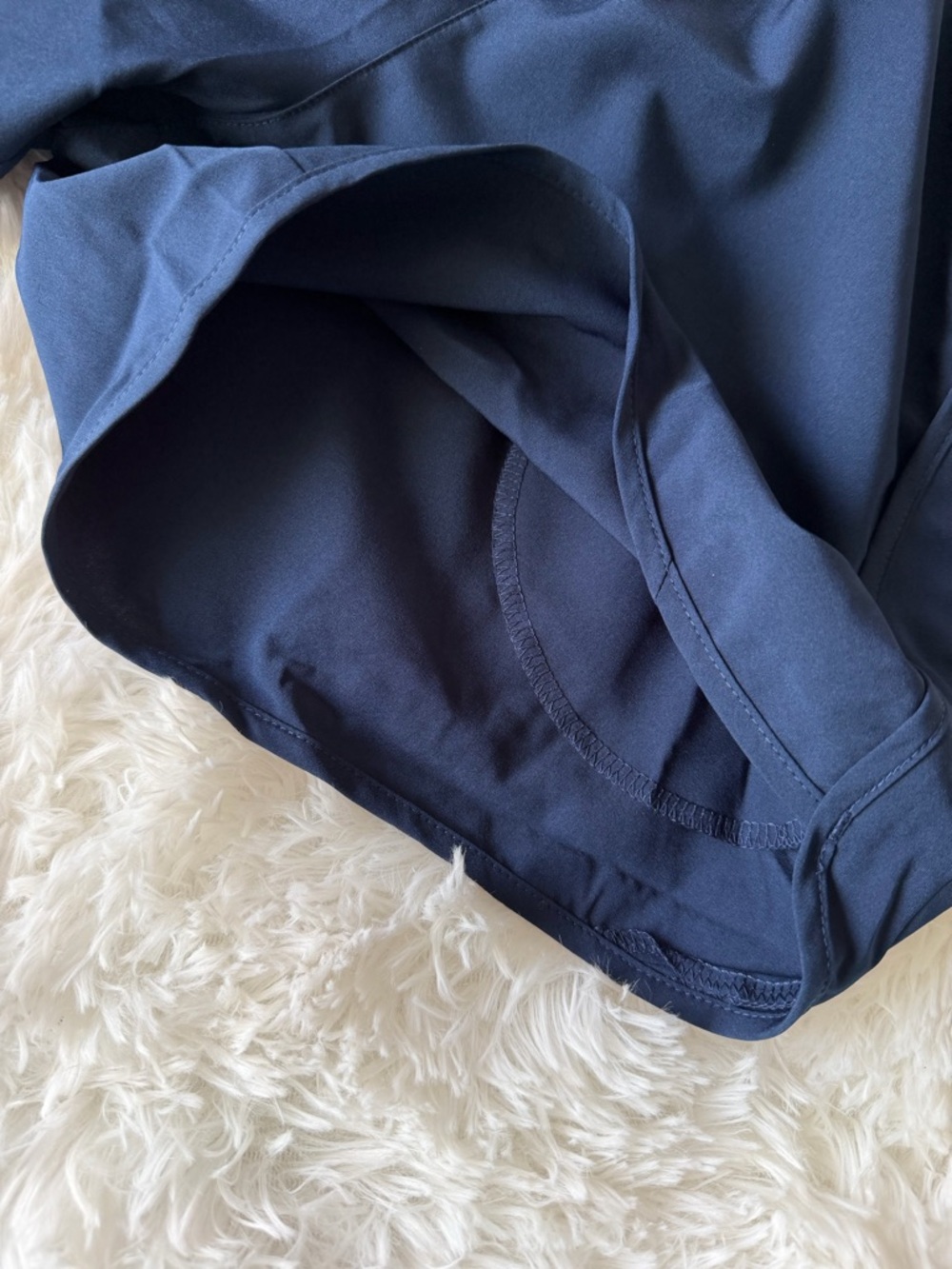Ksmien Navy Athletic Shorts Womens Medium Stretch Running Lounge - Picture 5 of 8